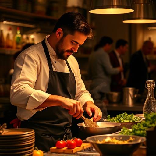 Imagen del chef Javier Ruiz cocinando en 'Sabores de España'