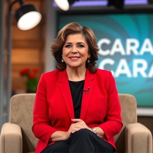 Imagen del programa de entrevistas 'Cara a Cara' con la presentadora Elena Vargas